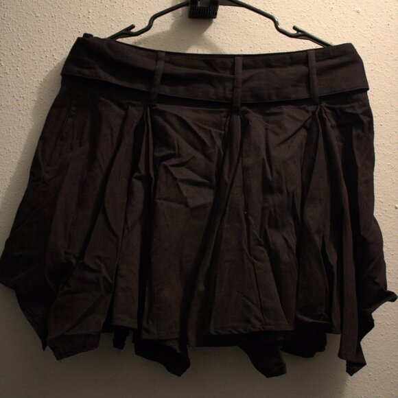 Social Collision Black Godet Skirt W/ Belt - Picture 5 of 8